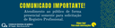 Banner atendimento presencial somente Registro Profissional Banner atendimento presencial somente Registro Profissional